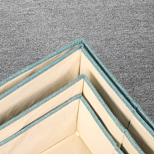 DP Cotton Cloth Storage Box - Small, Foldable Organizer Bag For Blankets, Comforters, Toys, 18 L  