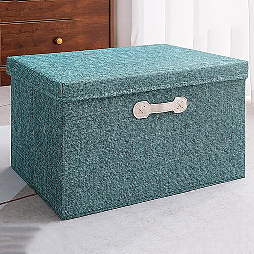 DP Cotton Cloth Storage Box - Small, Foldable Organizer Bag For Blankets, Comforters, Toys, 18 L  