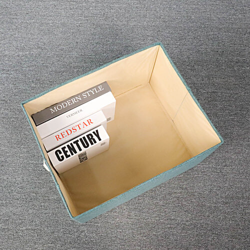 DP Cotton Cloth Storage Box - Small, Foldable Organizer Bag For Blankets, Comforters, Toys, 18 L  