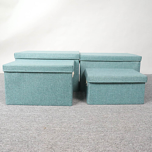 DP Cotton Cloth Storage Box - Large, Foldable Organizer Bag For Blankets, Comforters, Toys, 45 L  