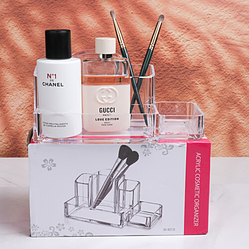 DP Cosmetic Storage Box - 21 x 11 x 10 cm, 1 pc  Acrylic Cosmetic Organizer