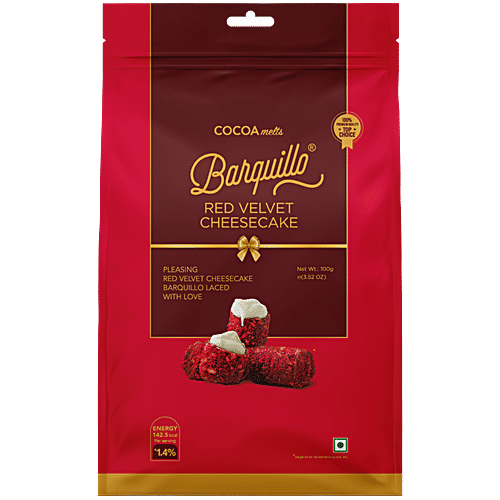 Barquillo Cocoa Melts Red Velvet Cheesecake Chocolate, 100 g  
