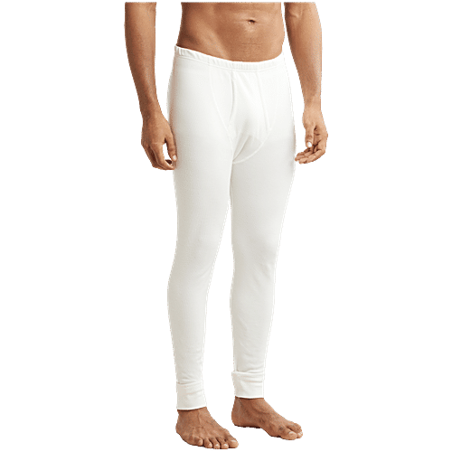 Jockey Men 2420 Super Combed Cotton Rich Thermal Long Johns With StayWarm Technology - Off White, 1 pc (Size - M) 