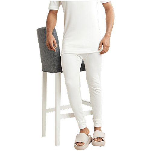 Jockey Men 2420 Super Combed Cotton Rich Thermal Long Johns With StayWarm Technology - Off White, 1 pc (Size - M) 