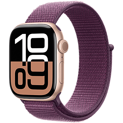 Apple Watch Series 10 GPS with Sport Loop (42mm Retina LTPO3 OLED Display, Rose Gold Aluminium Case), 1 Unit