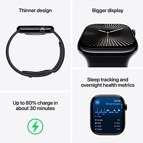 Apple Watch Series 10 GPS with Sport Loop (42mm Retina LTPO3 OLED Display, Rose Gold Aluminium Case), 1 Unit