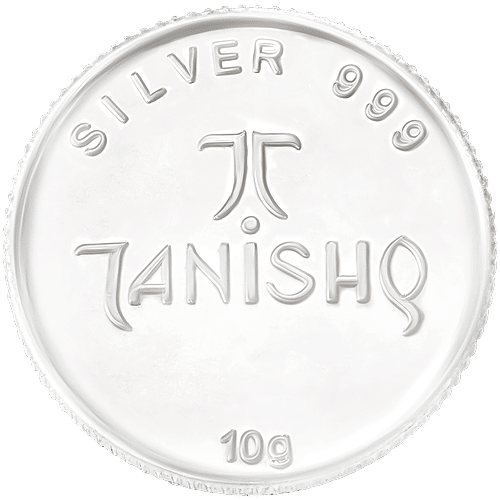 Tanishq Silver Coin With Goddess Laxmi In Sitting Avatar - 999 Purity, 10 g  