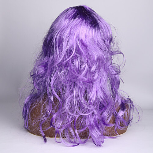DP Purple Wig For Halloween Party, 44 cm Long, 1 pc  44 cm x 25 cm
