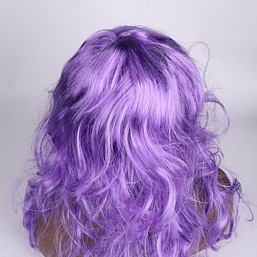 DP Purple Wig For Halloween Party, 44 cm Long, 1 pc  44 cm x 25 cm