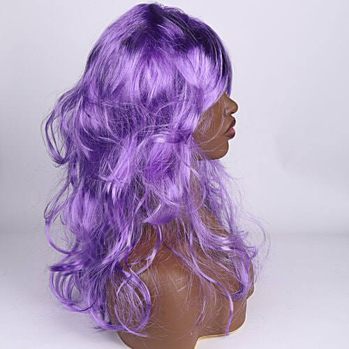 DP Purple Wig For Halloween Party, 44 cm Long, 1 pc  44 cm x 25 cm