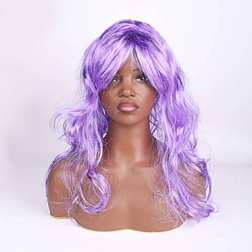 DP Purple Wig For Halloween Party, 44 cm Long, 1 pc  44 cm x 25 cm