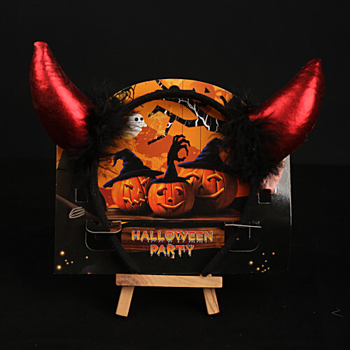 DP Glitter Devil Horns Headband - Halloween Cosplay Accessory For All Ages, 1 pc  
