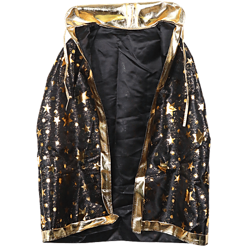 DP Nylon Black Halloween Costume For Adults - Spooky & Stylish Outfit, Cloak & Hat Set, 2 pcs Stylish