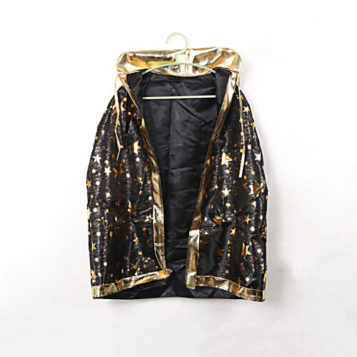 DP Nylon Black Halloween Costume For Adults - Spooky & Stylish Outfit, Cloak & Hat Set, 2 pcs Stylish