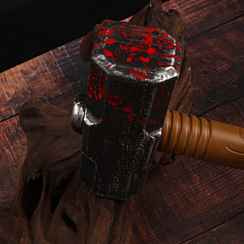 DP Halloween Sledgehammer Prop - 53x16 cm, 1 pc Long Plastic Sledgehammer Adult Costume Halloween Prop