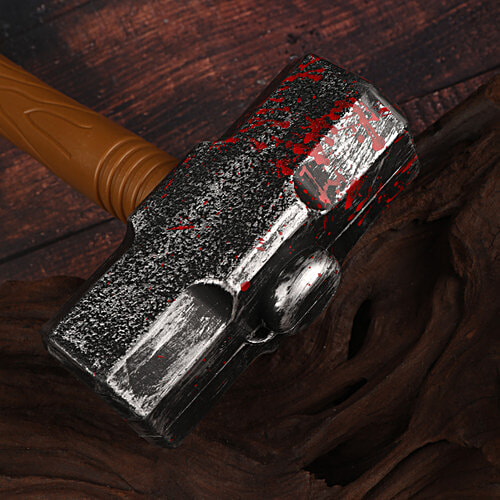 DP Halloween Sledgehammer Prop - 53x16 cm, 1 pc Long Plastic Sledgehammer Adult Costume Halloween Prop