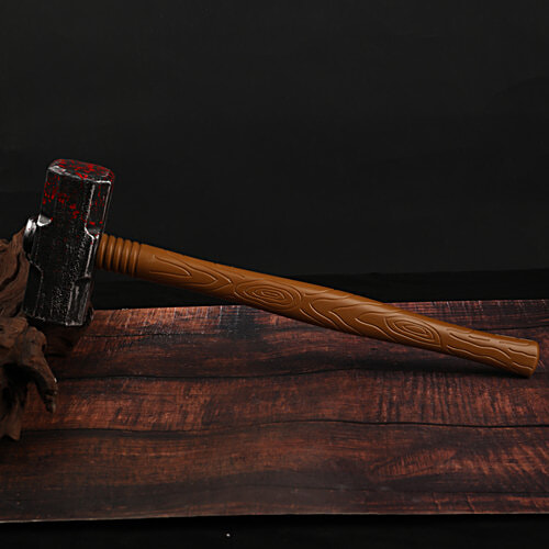 DP Halloween Sledgehammer Prop - 53x16 cm, 1 pc Long Plastic Sledgehammer Adult Costume Halloween Prop