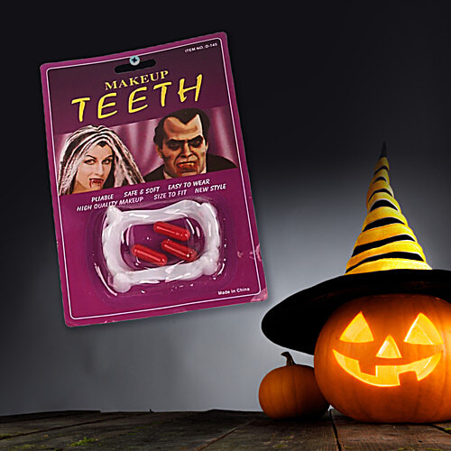 DP Halloween Witch Teeth With Fake Blood Capsule, 1 pc  