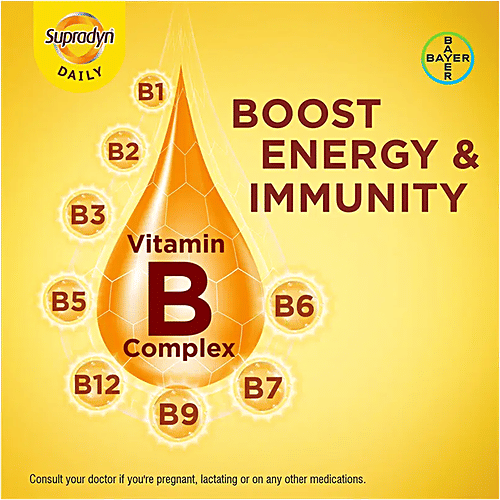 Supradyn Daily Multivitamin Tablet For Men & Women, 15 pcs Daily Immunity & 2X Energy