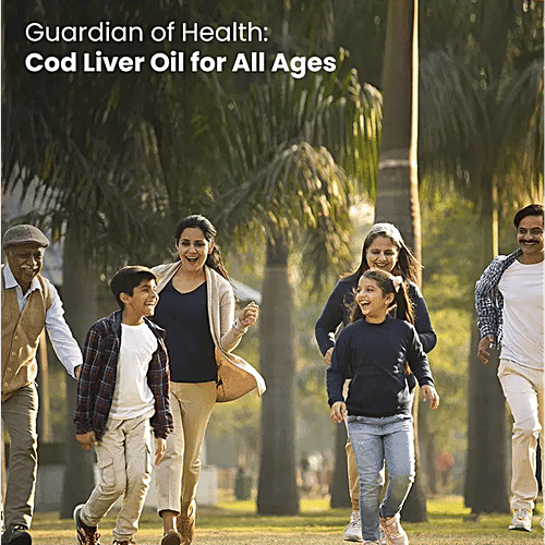 Seacod Cod Liver Oil Softgel Capsules With Natural Omega 3, Natural EPA & DHA Vitamin D & A, 100 pcs For Immune Health, Healthy Heart, Brain, Eyes, Joints & Muscles