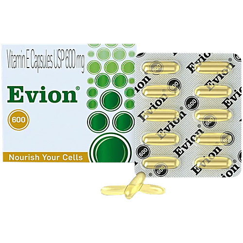 Evion 600 mg Capsule With Vitamin E For Cellular Health, 10 pcs  