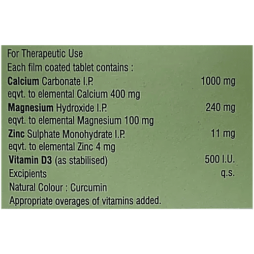 Calcimax Forte+ Calcium Tablet With Magnesium, Zinc & Vitamin D3 - Nutrition Formula With Essential Minerals, For Bone, Joint & Muscle Care, 30 pcs  