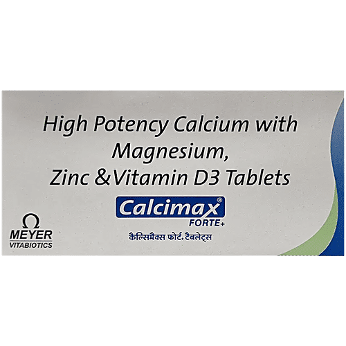 Calcimax Forte+ Calcium Tablet With Magnesium, Zinc & Vitamin D3 - Nutrition Formula With Essential Minerals, For Bone, Joint & Muscle Care, 30 pcs  