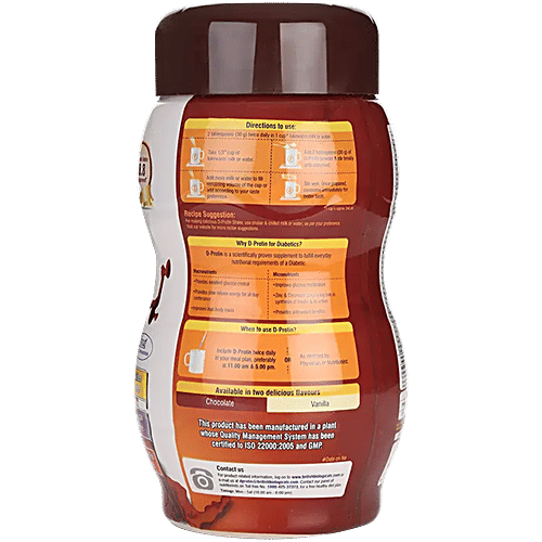 D-Protin Nutritional Supplement For Diabetics - Chocolate Powder, 500 g