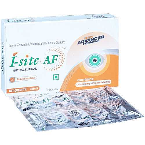 I-Site AF Capsule With Lutein, Zeaxanthin, Vitamins & Minerals, 10 pcs  