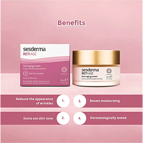 Sesderma Reti Age Anti-Aging Cream - Face Care For Dry Skin, 50 ml  