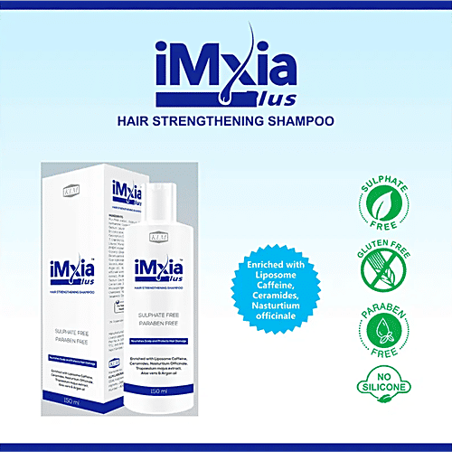 Imxia Plus Hair Strengthening Shampoo - Nourishes Scalp & Protects From Hair Damage, Sulphate & Paraben-Free, 150 ml