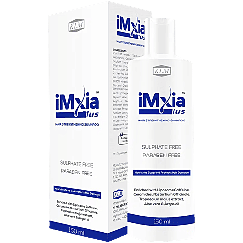 Imxia Plus Hair Strengthening Shampoo - Nourishes Scalp & Protects From Hair Damage, Sulphate & Paraben-Free, 150 ml