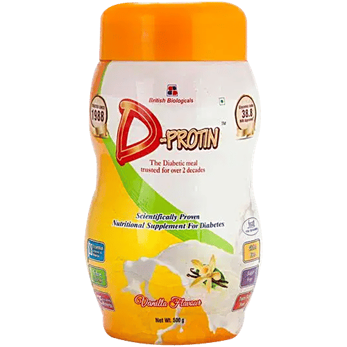 D-Protin Nutritional Supplement Powder For Diabetics - Vanilla, 500 g  