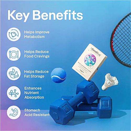 The Good Bug Metabolically Lean Daily Probiotics Powder - For Weight Management & Gut Health, 30 g (15 pcs x 2 g each) 