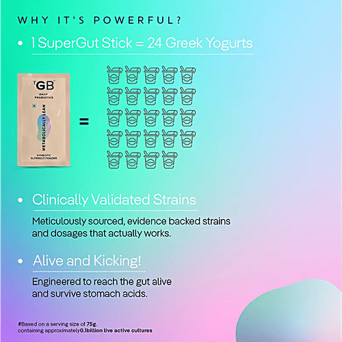 The Good Bug Metabolically Lean Daily Probiotics Powder - For Weight Management & Gut Health, 30 g (15 pcs x 2 g each) 