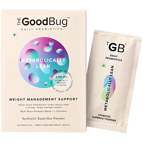 The Good Bug Metabolically Lean Daily Probiotics Powder - For Weight Management & Gut Health, 30 g (15 pcs x 2 g each) 