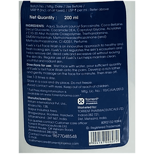 Fash-X New Fash X Gel Face Wash, 200 ml