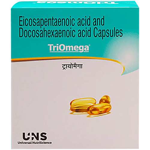 Buy Triomega Soft Gelatin Capsule With Omega 3 & Vitamin E, Prevents