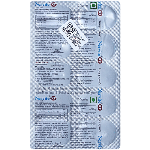 Nervite XT Capsule, 10 pcs  