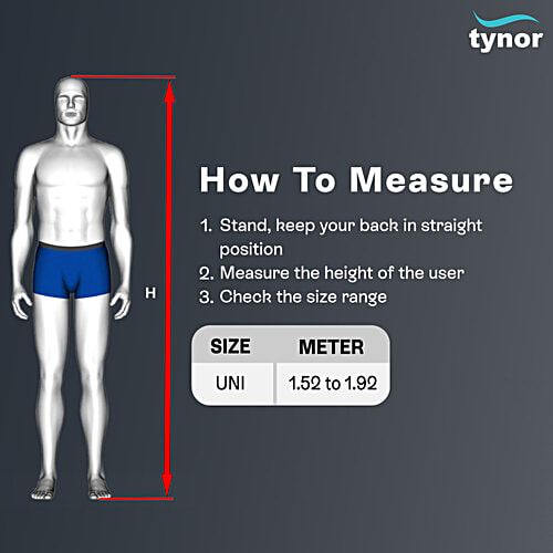 Tynor Back Rest Full - Grey, Universal Size, 1 pc  