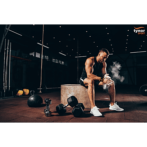 Tynor Wrist Wrap With Thumb Loop - Black & Orange, Universal, 2 pcs  