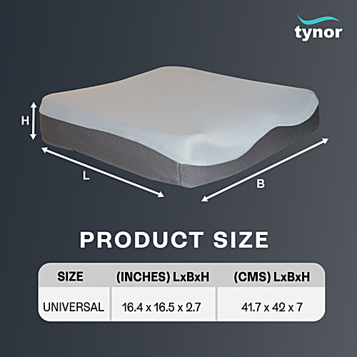 Tynor Coccyx Cushion Seat - Grey, Universal Size, 1 pc  
