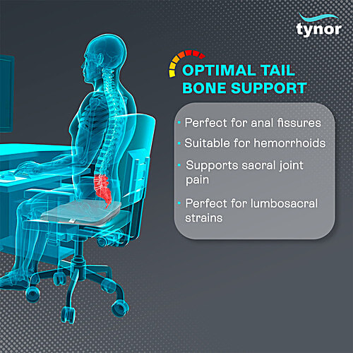 Tynor Coccyx Cushion Seat - Grey, Universal Size, 1 pc  