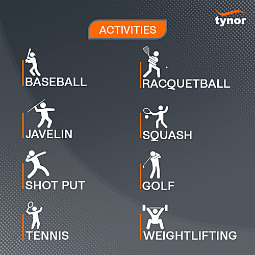 Tynor Elbow Support Air Pro - Black & Orange, Small, 1 pc  