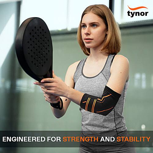 Tynor Elbow Support Air Pro - Black & Orange, Small, 1 pc  