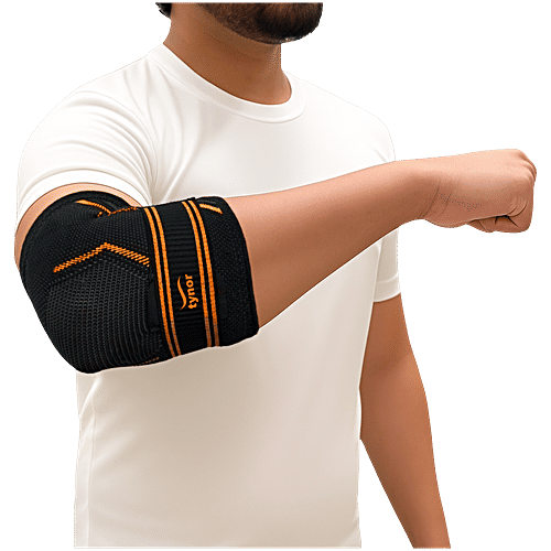 Tynor Elbow Support Air Pro - Black & Orange, Small, 1 pc  