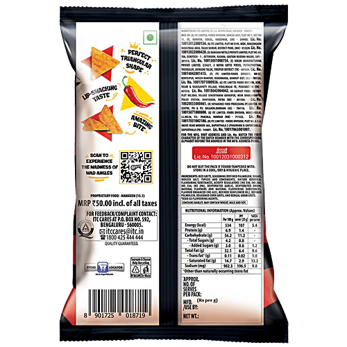 Bingo! Mad Angles Red Alert!, 112 g Pouch Namkeen