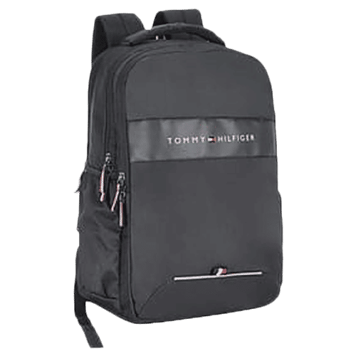 Tommy Hilfiger Joshua Black Medium Laptop Backpack - Medium, 20.6 L  