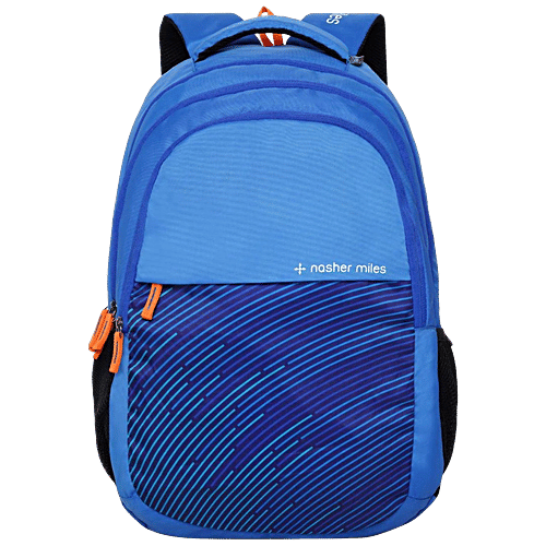 Nasher Miles Wave Backpack - For Men & Women, 3 Compartments, Navy Blue, Medium, 45 L  Casual/College Bag