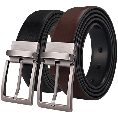 Scharf Black & Brown Reversible Belt For Men, 1 pc (Size - 42 inch)